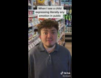 When a child expresses emotion in public