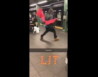 (DUPLICATE) LMAOO Lit Guy Dances with Pink Blanket to Music