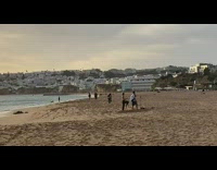 Couple dance windy beach moves like jagger