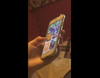 Girl looks at thomas the tank engine