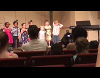 Kid gets excited hugged by another kid