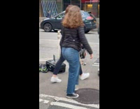 Collab winy - Man smokes a bong in the middle of the street at daylight