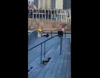 Woman yellow fur jacket flex butt pictorial Part 3