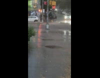 Pressure cause street manhole cover to move