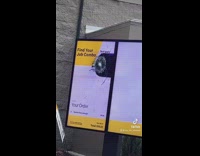 Mcdonalds drive thru screen with broken shattered screen