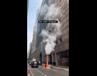 Pipe on street release white smoke pope