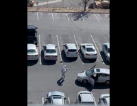 Two girls white hoodie dance front car