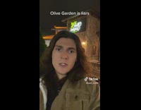 Guy outside of olive garden says theyre not family