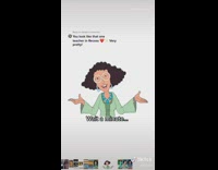 Girl looks like miss grotke teacher recess show 