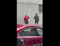 Old man in red cowboy shirt