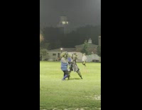 Guy waits his turn for medieval battle 