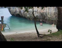 Woman thong bikini twerk dance beach boat