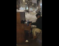 Girl watches guy play piano on pt. 2 