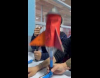 Boy pumps up project rocket but failed