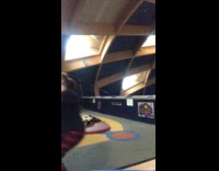 Guy push woman spins on the floor