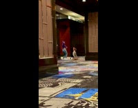 Woman slap butt of friend twerk floor