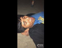 Collab BitchIG2 - Guy laying on sand with seal petting it asleep