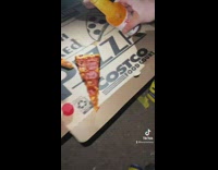 Guy drops slice of pizza from mouth 