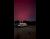 Guy first time to see northern lights