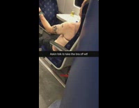 Man wears bra and says nonsense on train