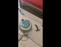 Girl turns vacuum on two cats run