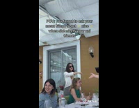 Woman meeting people but refusing to touch their hands