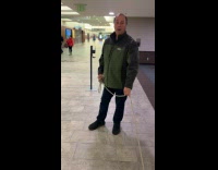 Collab PubityPets - Man with dog on a rope leash