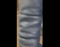 Guy brown rat costume mask crawls subway