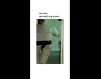 Daughter and mom wear fat sumo suit