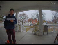 Man fell porch stairs caught in CCTV