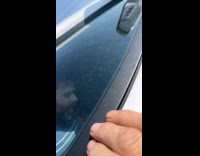 Men Rescues Man inside Tipped Over Car