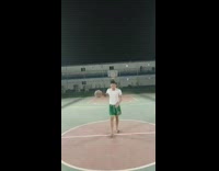 Man shoots ball from half court gets in