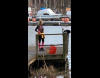 Blonde girl dance port fitness video