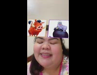 Woman waiting for her disney characters and gets pumba and ursula 