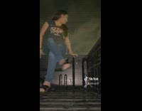 Couple guy falls back of truck