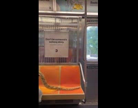 Collab Subway Creatures - Snake and subway story poster in train