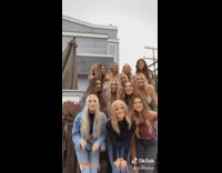 Group girls denim jacket sorority video parody 