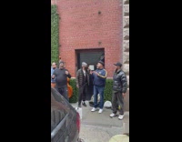 Guys singing acapella and a guy playing cello