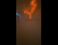 Guy takes video on tiktok with cotton and tv