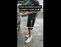 Collab FunBestVids - Guy bends down knees crack loudly 