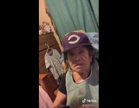 Guy grandma lip sync rap song together