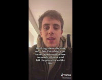 Uber driver leaves pizza standing upright