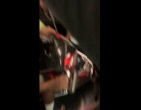 Collab Subway Creatures - Man blue shirt rides motorcycle inside crowded subway train