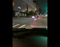 Captain america on motorcycle signals left lane change