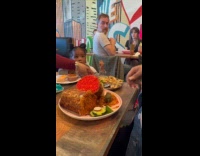 Woman ordered huge burrito at Doña Leti