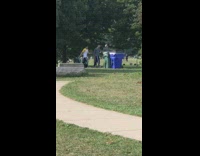 Three guys tiktok dance yellow shirt park 
