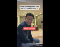 TikTok Korean dad pronouncing similar words
