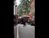 Collab WINY - Black car flipped upside down street accident