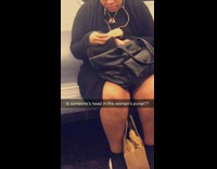 Girl subway working on mannequin head hair