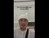 Guy looking for dad in crowd of people in same outfit 